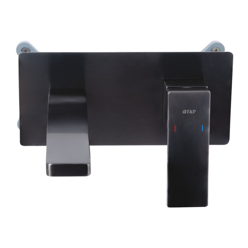 Змішувач для раковини Qtap Gemini прихованого монтажу QTGEM273GMB45695 Gunmetal Black PVD