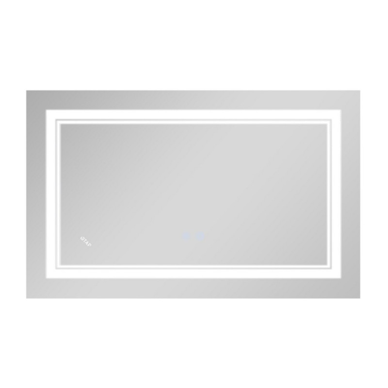 Дзеркало Qtap Cardinal (CA1) 800х500 з LED-підсвічуванням Touch, з антизапотіванням, з димером, рег. темп. кольору (3000-6500K) Reverse QT0478C5080