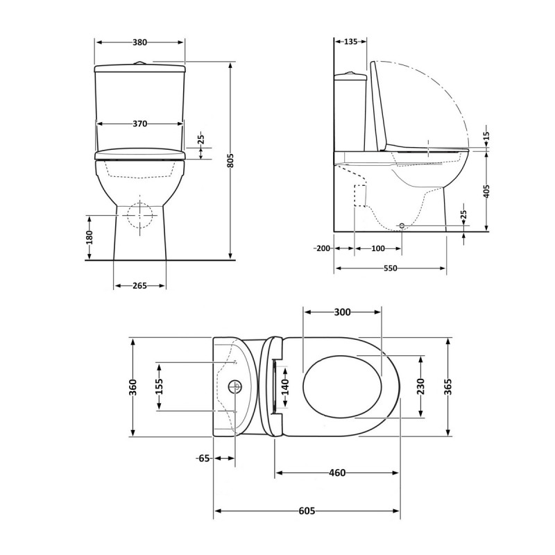 Унитаз напольный Qtap Grand Ultra Quiet безободковый с сиденьем Soft-close WHITE QT26228301W