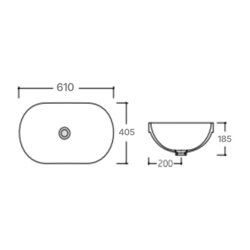 Раковина Qtap Leo 610x405x185 White QT11118014W