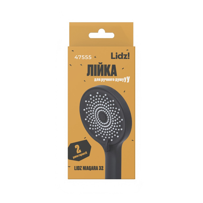 Лійка для ручного душу Lidz Niagara 32 120 мм округла LDNIA32BLM47555 Matt Black