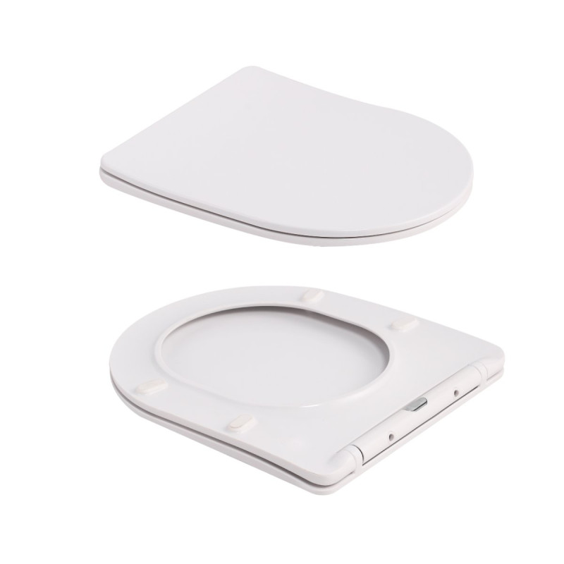Унитаз подвесной Robin Ultra Quiet 490×365×325 мм, Marble, с сиденьем Slim Duroplast / Soft-close / Quick Release QT13332381АSMR Qtap