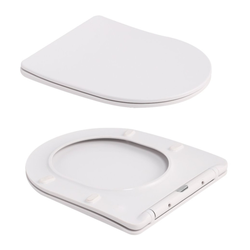 Унитаз подвесной Robin Ultra Quiet 490×365×325 мм, Marble, с сиденьем Slim Duroplast / Soft-close / Quick Release QT13332381АSMR Qtap
