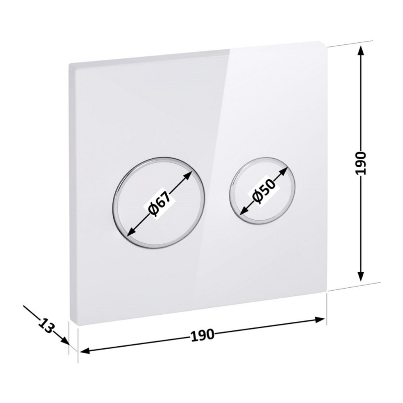 Панель змиву для унітаза Qtap Nest Uni QT0211P01V1176W