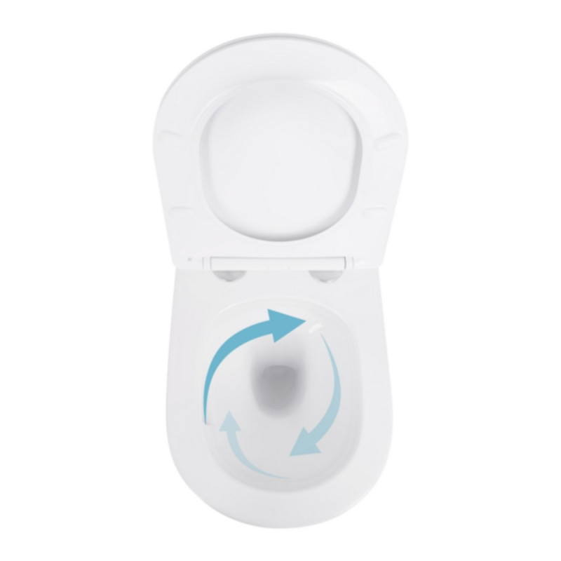 Унітаз підвісний Qtap Swan безободковий Ultra Quiet з сидінням Soft-close QT16335179W