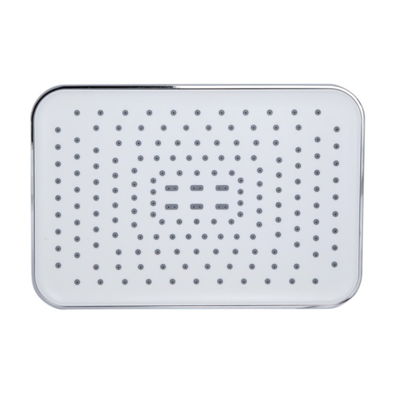 Лійка для верхнього душу Qtap Hlavova 260x180 мм прямокутна QTHLA107CRM45785 Chrome/White
