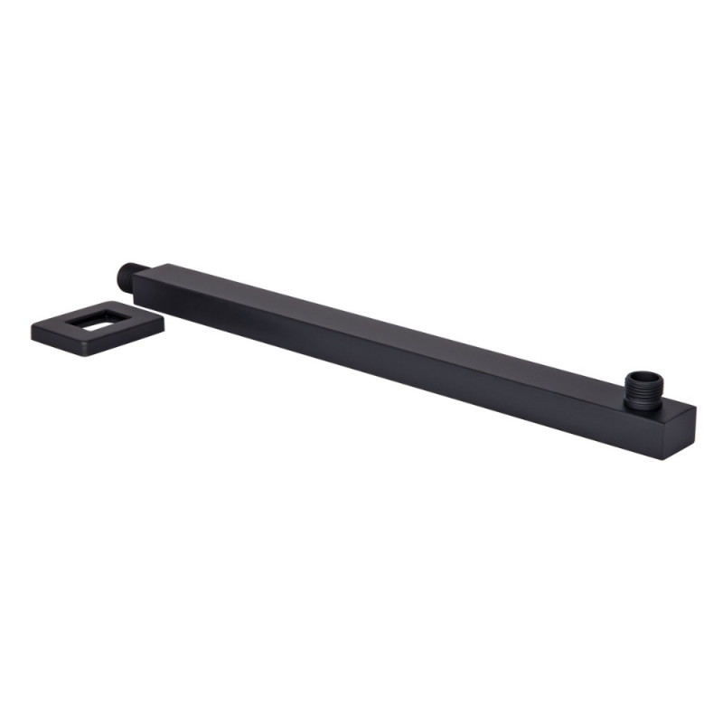 Кронштейн для верхнього душу Qtap Trubice 400 мм прямокутний QTTRU120BLM45929 Black Matt