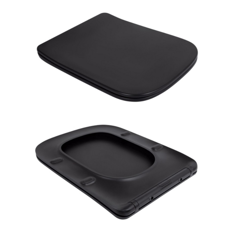 Унитаз подвесной Qtap Tern New Ultra Quiet с сиденьем с сиденьем Soft-Close MATT BLACK QT17332303ASMB