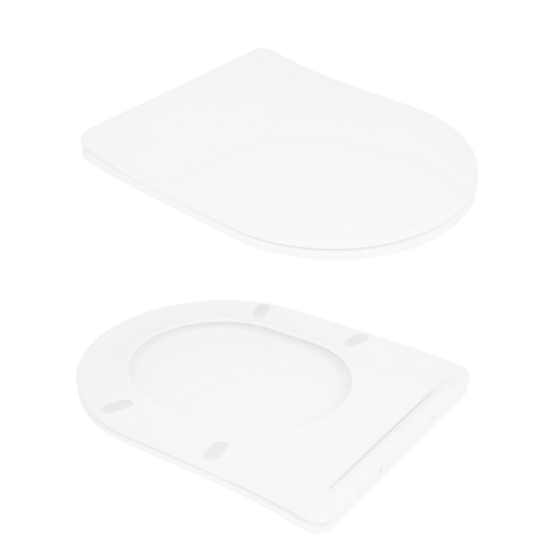 Унитаз напольный Qtap Virgo Ultra Quiet безободковый с сиденьем Soft-Close WHITE QT18226092AW
