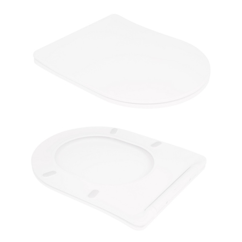 Унитаз напольный Qtap Virgo Ultra Quiet безободковый с сиденьем Soft-Close WHITE QT18226092AW