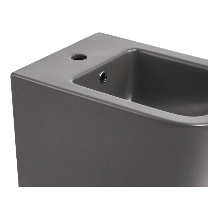 Біде підвісне Qtap Tern 520x350x330 мм, Anthracite QT17551303GAN