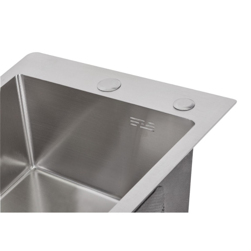 Мойка для кухни интегрированная Lidz Handmade H4050 (LDH4050BRU39258) Brushed Steel 3,0/1,0 мм
