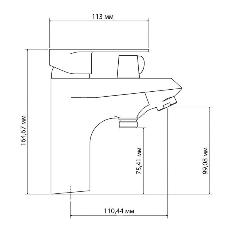 Змішувач для ванни Lidz Tani 011F на борт (з душовим гарнітуром) (k35) LDTAN011FCRM44977 Chrome