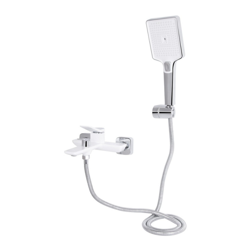 Змішувач для ванни Qtap Presto (з душовим гарнітуром) QTPRE259CRW45579 Chrome/White