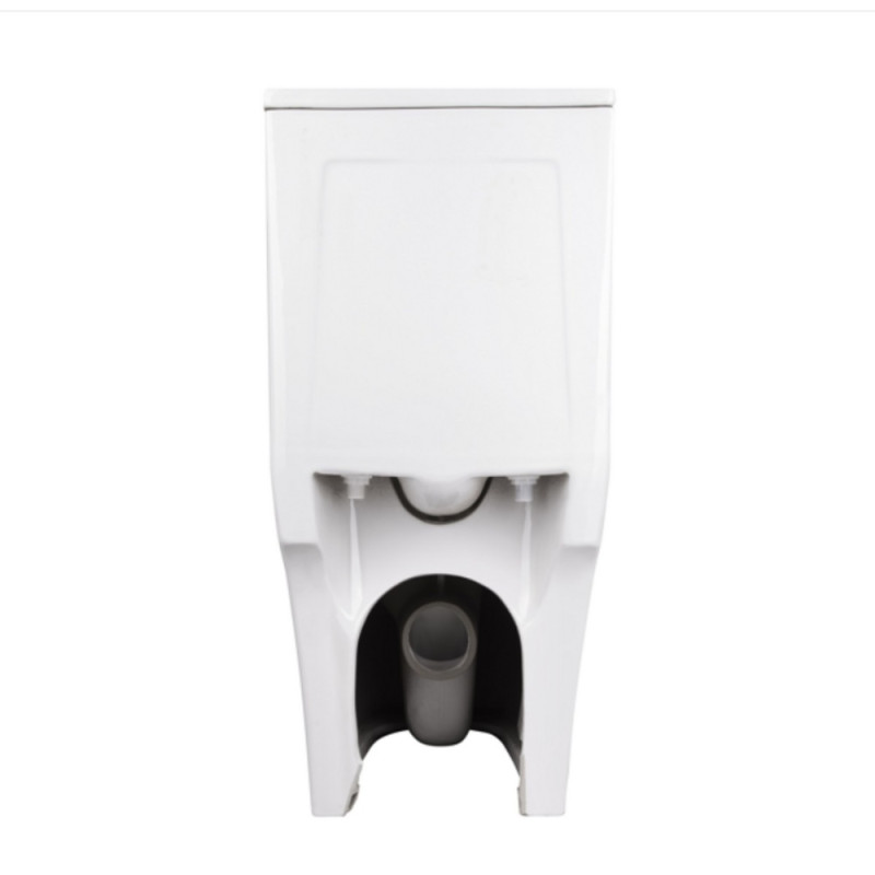Унітаз-моноблок підлоговий Qtap Swan Ultra Quiet безобідковий з сидінням Soft-close WHITE QT16226080AW
