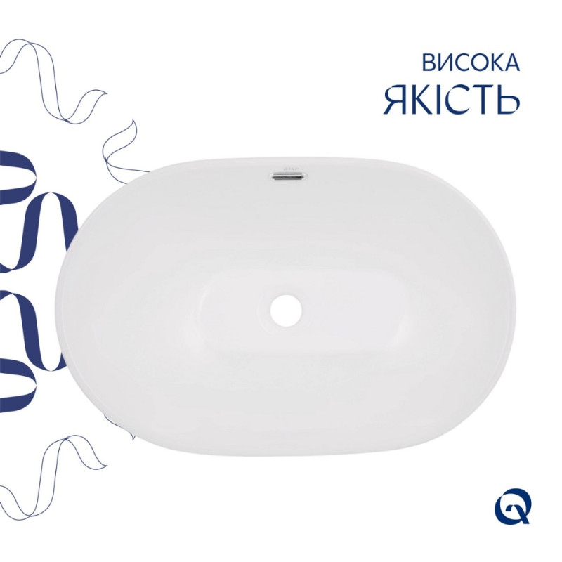 Раковина Qtap Leo 610x405x185 White QT11118014W