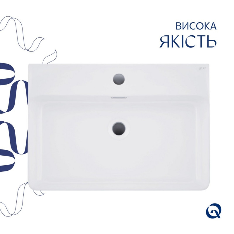 Раковина Qtap Nando LT 610х420х140 White QT12116146W
