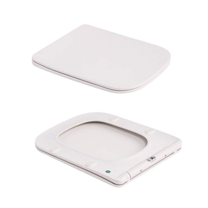 Унитаз подвесной Tern Ultra Quiet 490×365×325 мм, Marble, с сиденьем Slim Duroplast / Soft-close / Quick Release QT17332303ASMR Qtap