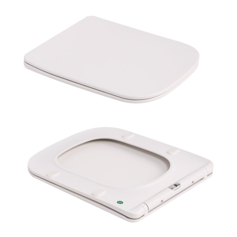 Унитаз подвесной Tern Ultra Quiet 490×365×325 мм, Marble, с сиденьем Slim Duroplast / Soft-close / Quick Release QT17332303ASMR Qtap
