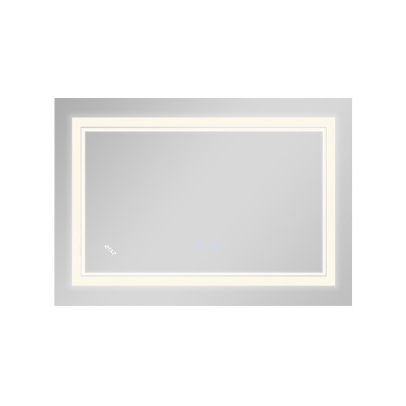 Зеркало Qtap Cardinal (CA1) 800х600 с LED-подсветкой Touch, с антизапотеванием, с диммером, рег. темп. цвета (3000-6500K) Reverse QT0478C8060