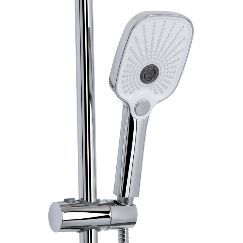 Душова система універсальна Qtap Gemini на три споживача (з виливом) QTGEM111CRW45687 Chrome/White