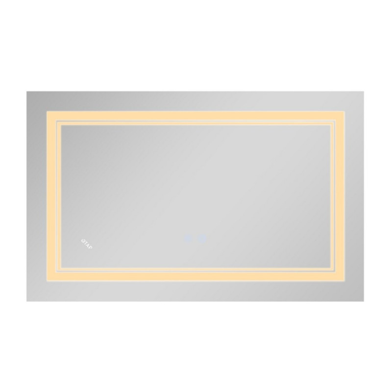 Дзеркало Qtap Cardinal (CA1) 700х500 з LED-підсвічуванням Touch, з антизапотіванням, з димером, рег. темп. кольору (3000-6500K) QT0478C5070