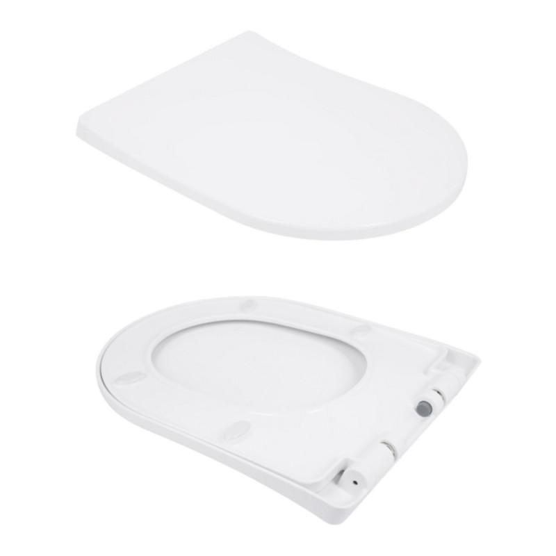 Унітаз-моноблок підлоговий Qtap Swan Ultra Quiet безобідковий з сидінням Soft-close WHITE QT16226080AW