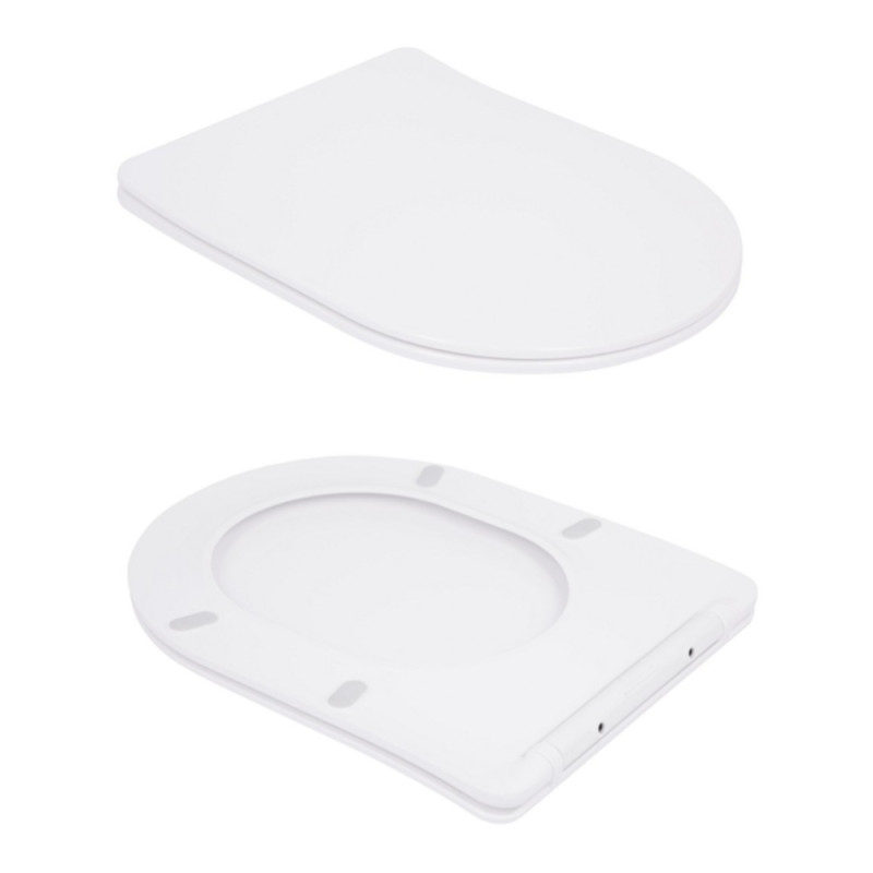 Унітаз підвісний Qtap Robin Ultra Quiet безобідковий з сідінням Soft-close 520x365x365 мм WHITE