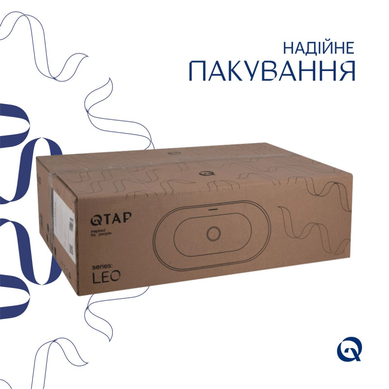 Раковина Qtap Leo 610x405x185 White QT11118014W