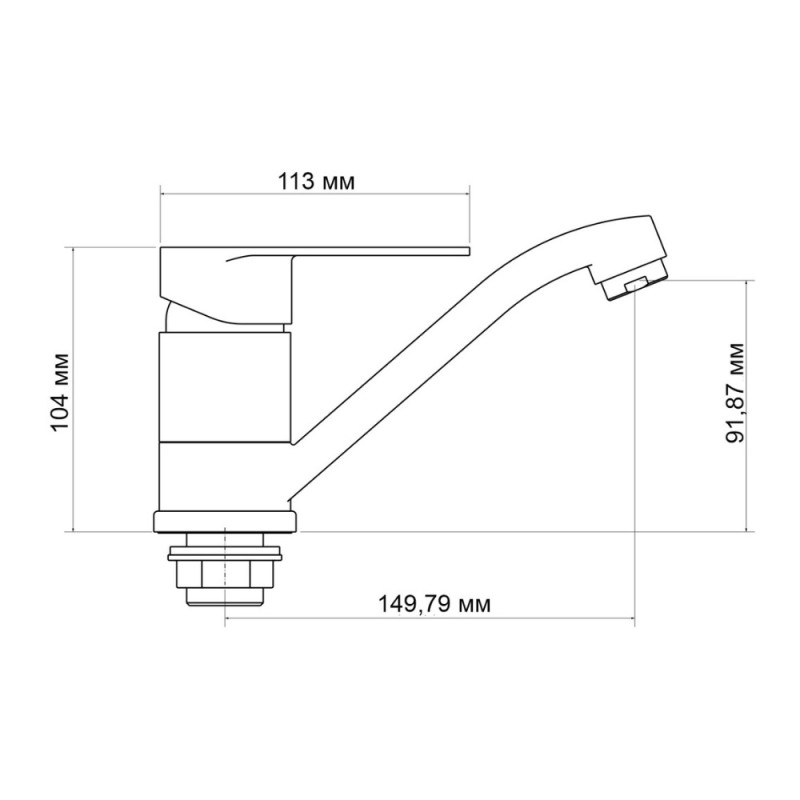 Змішувач для кухні Lidz Tani 003M (k40) LDTAN003MCRM44969 Chrome