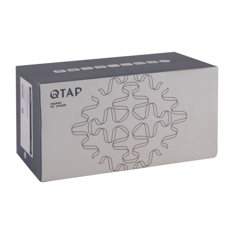 Змішувач для раковини Qtap Gemini прихованого монтажу QTGEM273BLM45694 Black Matt