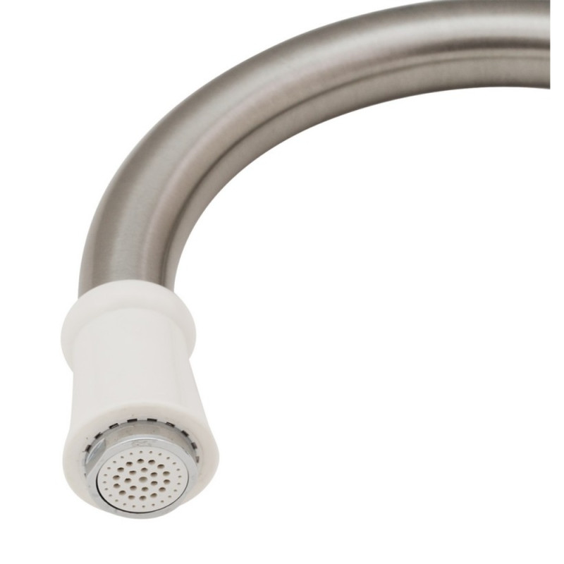 Проточний кран-водонагрівач кухонний для кухні Lidz Warm 059 LDWAR059WNK35878 White / Nickel