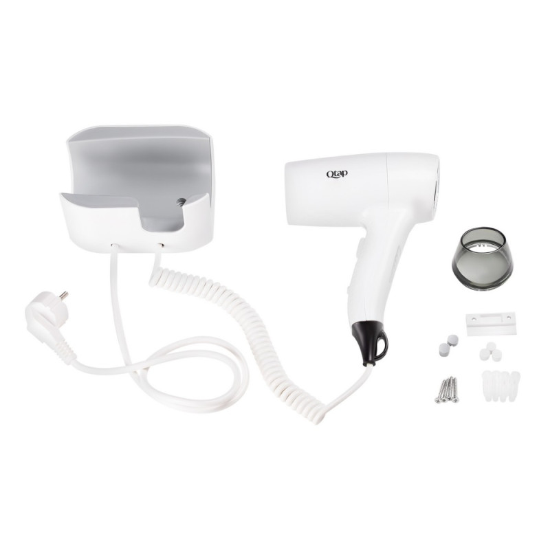 Фен із тримачем Qtap Pohodli 1200 Вт QTF1200ROP White (Pobut)