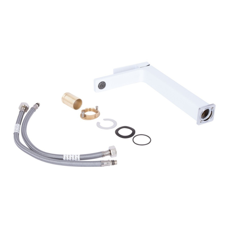 Смеситель для раковины Qtap Gemini высокий QTGEM269CRW45679 Chrome/White