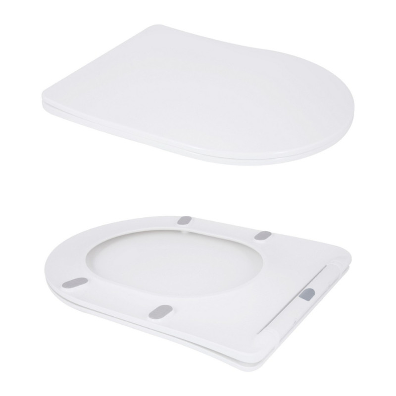 Унітаз підлоговий Qtap Vlasta Ultra Quiet безобідковий з сидінням Soft-close WHITE QT28228300W
