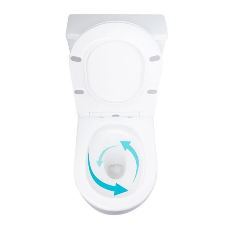 Унітаз підлоговий Qtap Grand Ultra Quiet безобідковий з сидінням Soft-close WHITE QT26228301W