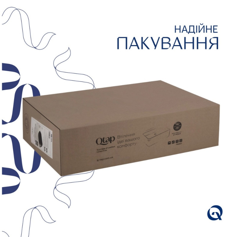 Раковина-чаша Qtap Robin 600x390x150 Matt black QT132143PMBMBN