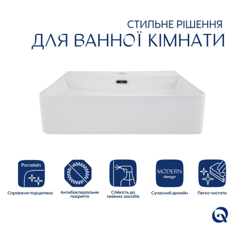 Раковина Qtap Nando LT 500х420х130 White QT12116146AW