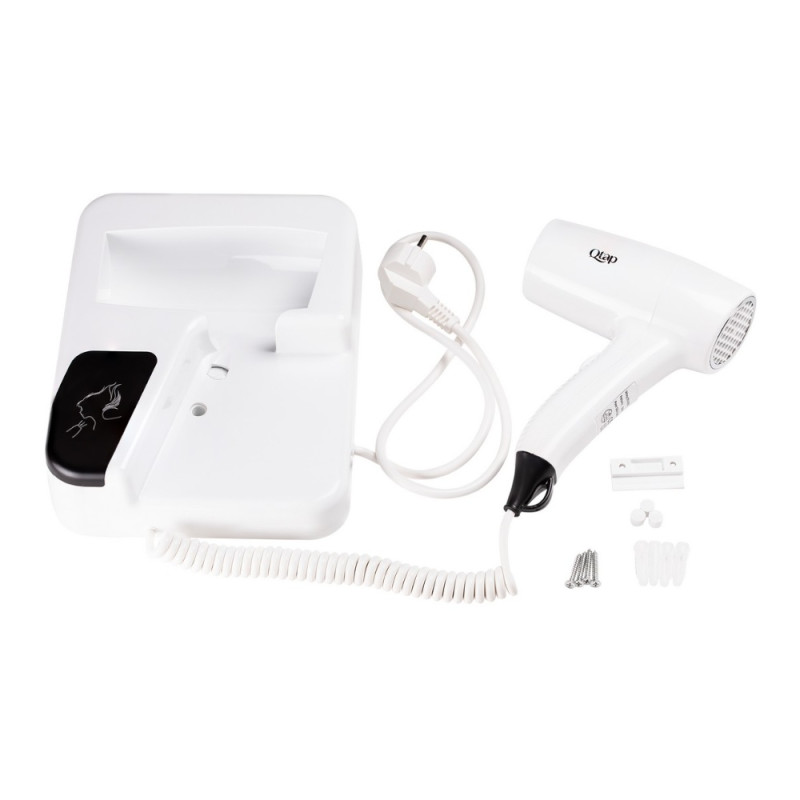 Фен із тримачем Qtap Pohodli 1200 Вт QTF1200RNP White (Pobut)