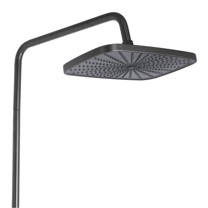 Душова система універсальна Qtap Gemini на три споживача (з виливом) QTGEM111GMB45688 Gunmetal Black PVD