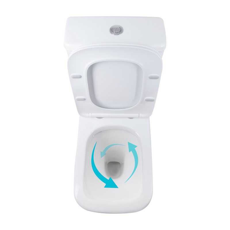 Унітаз підлоговий Qtap Stenava Rimless безобідковий з сидінням Soft-close WHITE QT27228303W