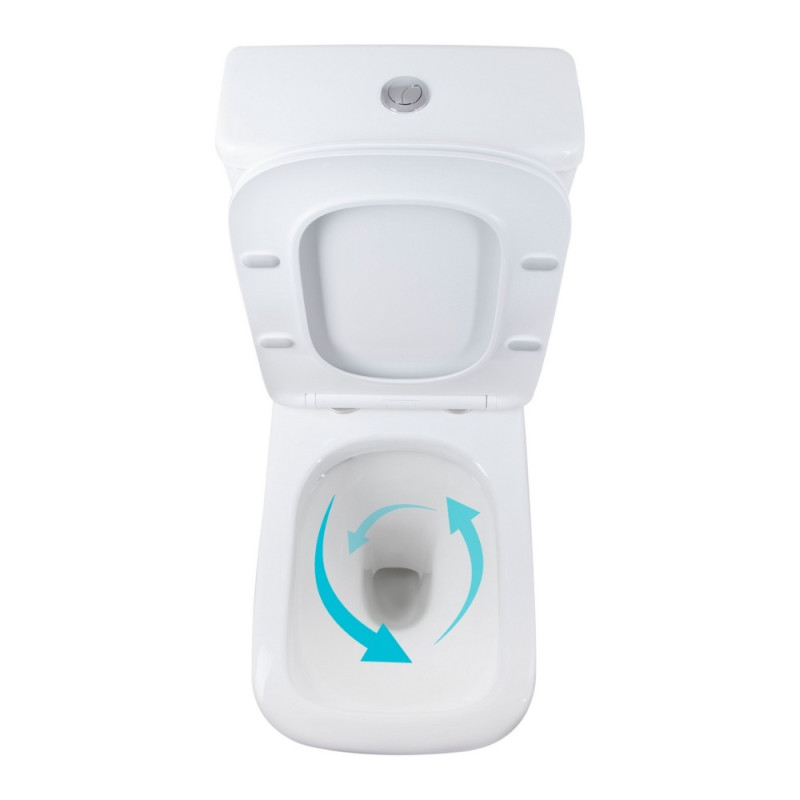 Унітаз підлоговий Qtap Stenava Rimless безобідковий з сидінням Soft-close WHITE QT27228303W