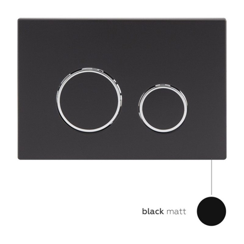 Готове рішення Qtap для ванної кімнати: підвісний унітаз Swan Rimless 520х360х320 + комплект інсталяції Nest 4 в 1 (кругла клавіша Black mat)