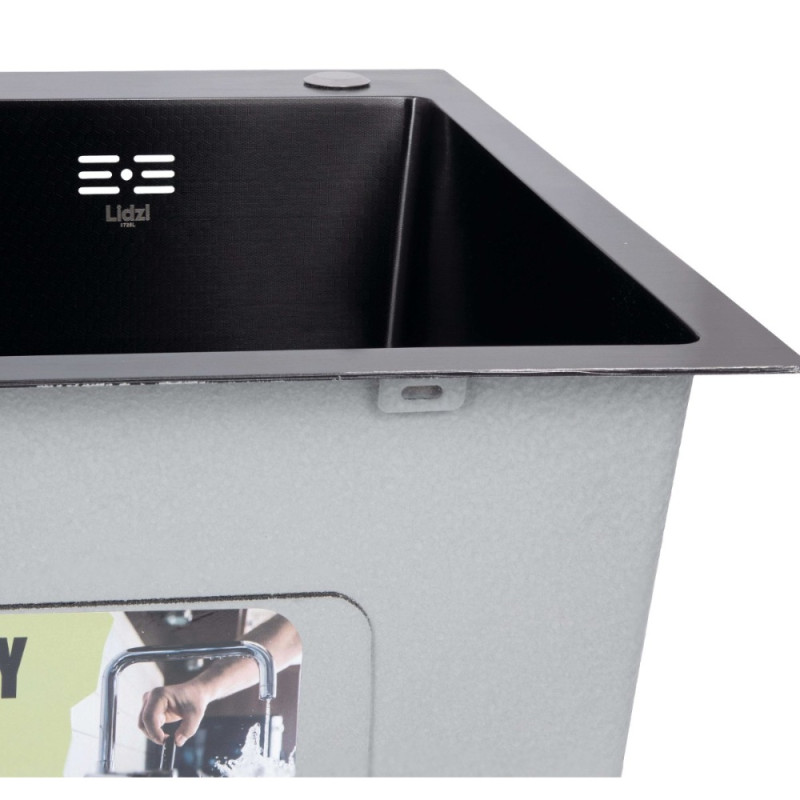 Lidz Handmade H5050HB Мийка для кухні інтегрована Decor Black PVD Honeycomb 2,5/0,5 мм LDH5050BDECPVD48369