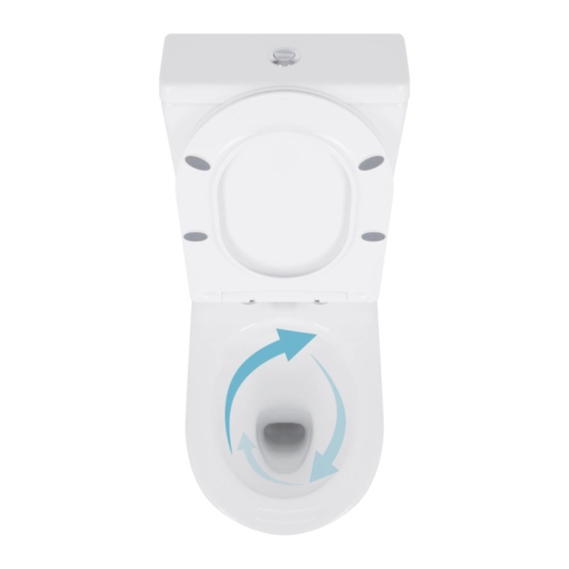 Унитаз напольный Qtap Swan Eco Ultra Quiet с сидением Soft-close 640x360x835 мм QTSWA27W48748 White