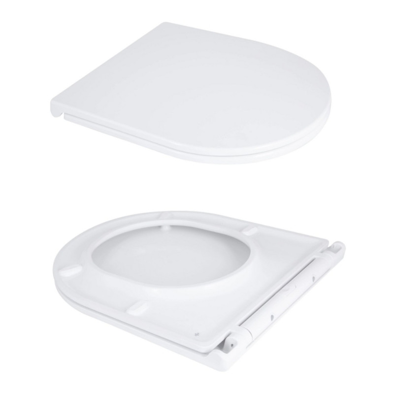 Унітаз підлоговий Qtap Dove Rimless безобідковий з сидінням Soft-close WHITE QT06228380BW