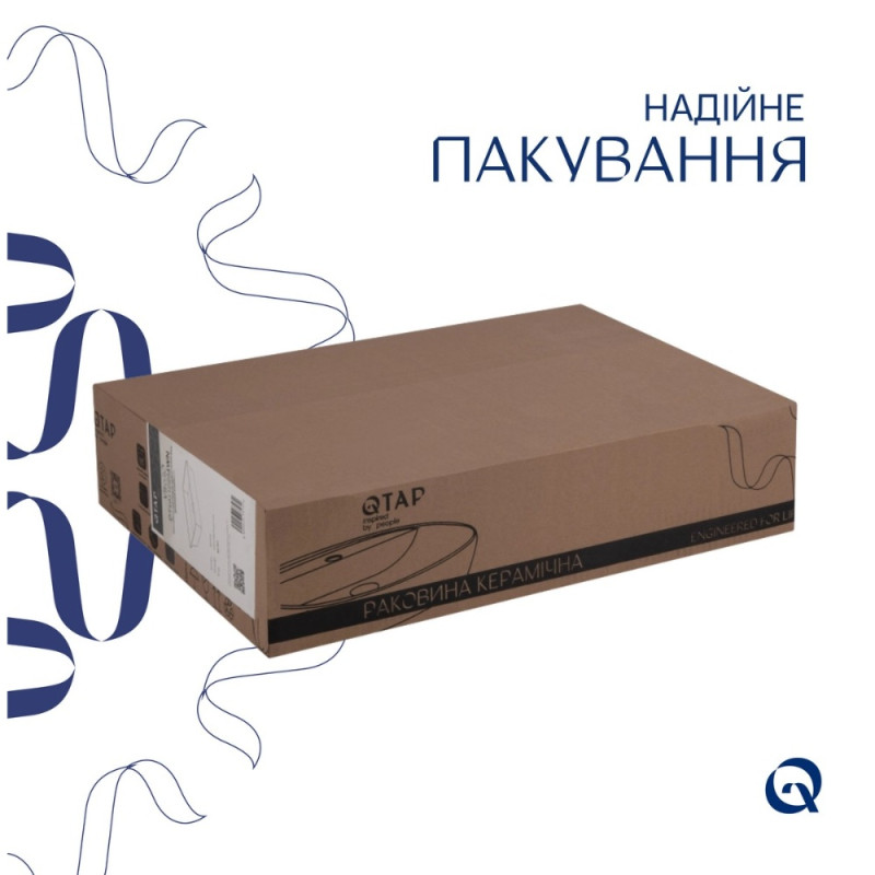 Раковина-чаша Qtap Virgo 490х350х110 White QT18112261WN