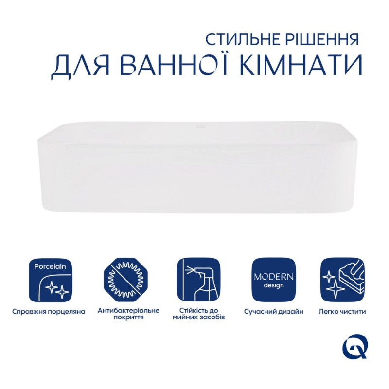 Раковина-чаша Qtap Tern 610x350x135 White QT17118140W