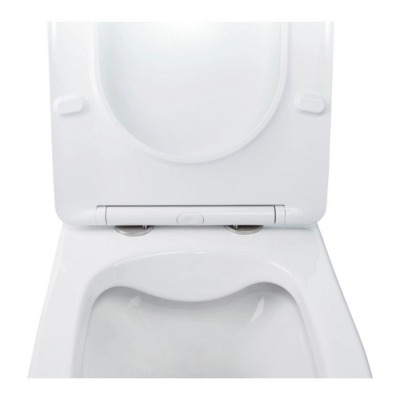 Готовое решение Qtap для ванной комнаты: подвесной унитаз  Swan Rimless 520х360х320 + комплект инсталляции Nest 4 в 1 (квадратная клавиша Chrome)