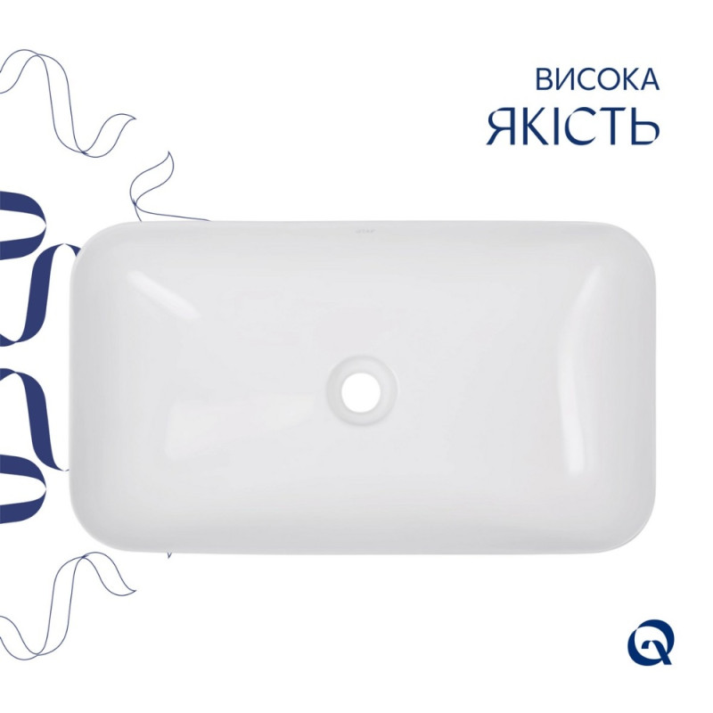 Раковина-чаша Qtap Tern 610x350x135 White QT17118140W